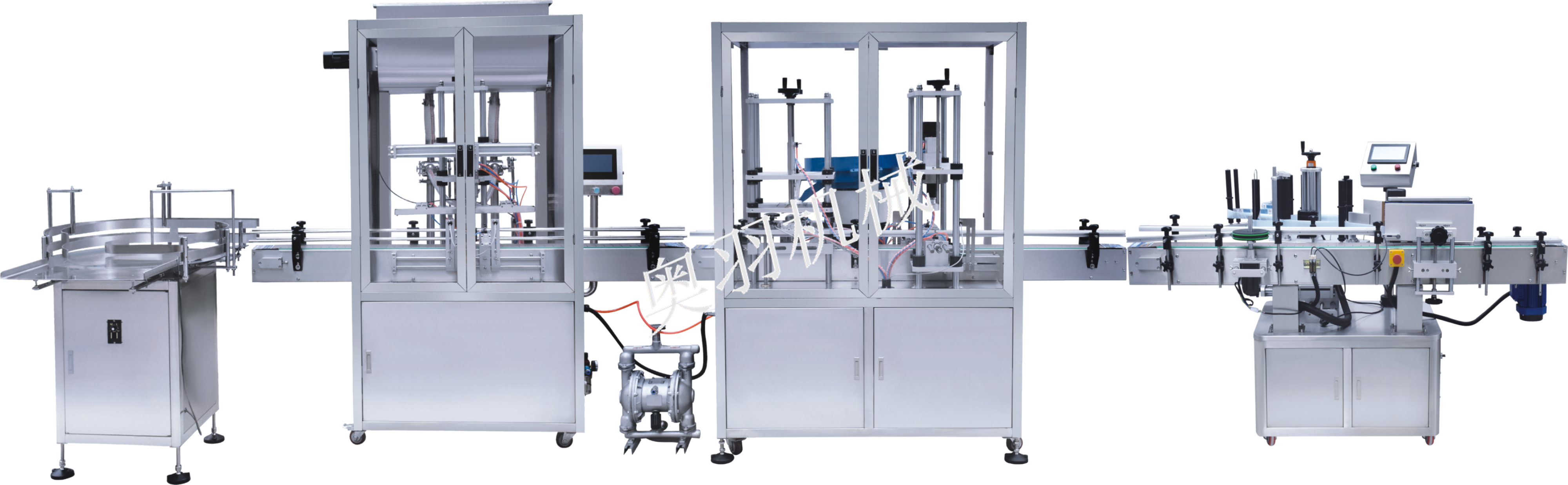 雙頭醬料自動灌裝旋蓋生產線_http://www.cwst.cc_瓶裝灌裝生產線系列_第1張